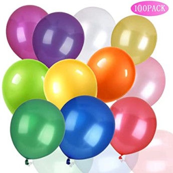 BUSTA 100 PALLONCINI  LISCIO COLORI ASSORTITI DIAM 30