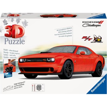 PUZZLE 3D DODGE CHALLENGER RED