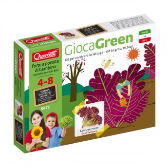 GIOCO GREEN LATTUGA ROSSA KIT PER COLTIVARE LATTUGA