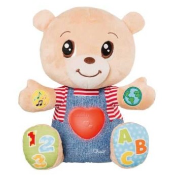 GIOCO CHICCO TEDDY ORSO DELLE EMOZIONI 5 PULSANTI ELETTRONICI CM 23