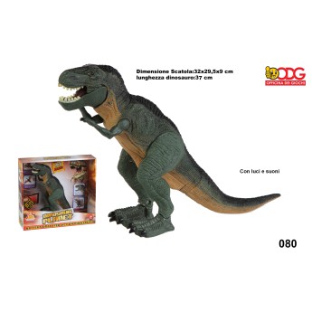 DINOSAURO 35 CM CAMMINANTE LUCI E SUONI 2 SOGGETTI